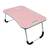 Masa pentru laptop DacEnergy©, 2 picioare din metal, blat din MDF, plianta, elemente din material plastic, 60 x 40 x 27 cm, roz - 2- Roveli