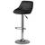 Set 2 buc scaune de bar cu spatar DacEnergy©, imitatie de piele, suport pentru picior, baza cromata, inaltime reglabila, negru - 4- Roveli