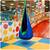 Hamac copii Neo-Sport, tip cocon, material rezistent, perna inclusa, 80kg, carlig inclus, albastru, 140x55 cm - 4- Roveli