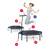 Trambulina fitness, cu maner reglabil, forma hexagonala, structura stabila, 6 picioruse, 127 cm, albastru - 4- Roveli