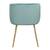 Scaun DacEnergy©, tapitat cu material textil, spatar curbat, 4 picioare realizate din metal, in nuanta lemnului, 81x60x53.5 cm, aqua - 4- Roveli