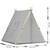 ​Cort de joaca pentru copii , cadru din lemn, forma de cort indian, 2 perne, un covor izolant gros, lampa Led, 116 x 107 x 110 cm, gri - 5- Roveli