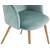 Scaun DacEnergy©, tapitat cu material textil, spatar curbat, 4 picioare realizate din metal, in nuanta lemnului, 81x60x53.5 cm, aqua - 5- Roveli
