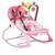 Balansoar multifunctional, cadru metalic, cu vibratii, centura de siguranta, reglabil spatarul, 0-18 kg, bara jucarii, husa detasabila, roz - - Roveli