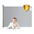 Poarta de siguranta, retactabila pentru scari si usi, realizat din ABS si  PVC, pliere usoara si rapida, lungimea reglabila, 92,5x140 cm, gri - 2- Roveli