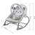 Balansoar multifunctional, cadru metalic, cu vibratii, centura de siguranta, reglabil spatarul, 0-18 kg, bara jucarii, foma de pisica, gri - 4- Roveli