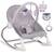 Balansoar multifunctional, cadru metalic, picioare antiderapante, bara cu jucarii, centura de siguranta, cu vibratii, husa detasabila, 9kg, gri - 4- Roveli