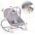 Balansoar multifunctional, cadru metalic, picioare antiderapante, bara cu jucarii, centura de siguranta, cu vibratii, husa detasabila, 9kg, gri - 8- Roveli