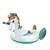 Saltea gonflabila, pentru plaja, confectionata din vinil, 6 persoane, forma de unicorn, 590 x 404 cm, multicolor - - Roveli