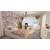 Veioza, structura metalica, dispersor din tesatura, dulie E27, 42W, 260 x 480 mm, alama antica si bej - 2- Roveli