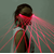 Ochelari reincarcati cu laser LED DacEnergy©, pentru petrecere, dans, festival, club, unisex, culoare rosu - - Roveli