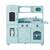 Set bucatarie copii DacEnergy©, realizata din MDF, chiuveta, cuptor, frigider, microunde, o tabla, dulap de depozitare, 97.2 x29.2 x93.4 cm, verde menta - - Roveli