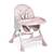 Scaun de masa bebe, 3in1, centura de siguranta in 5 puncte, picioare antiderapante, tava detasabila, pliabil, cos depozitare, roz - 5- Roveli