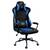 Scaun gaming DacEnergy©, design modern, ergonomic, cotiere rezistente, perna lombara conturata, roti cauciucate, inaltimea si spatarul reglabil, 123x 64,5 cm, negru si albastru ​ - - Roveli