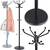 Cuier pentru hol DacEnergy©, structura metalica din otel, baza de marmura, elegant, solid, 176 cm, suport umbrela, 14 carlige, negru - 2- Roveli