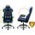 Scaun gaming DacEnergy©, design modern, ergonomic, cotiere rezistente, perna lombara conturata, roti cauciucate, inaltimea si spatarul reglabil, 123x 64,5 cm, negru si albastru ​ - 6- Roveli
