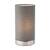 Veioza, structura din metal finisat nichel mat, abajur textil, soclu E14, 28 W, 230 V, 200 x 120 mm, gri - - Roveli