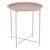 Masuta de cafea DacEnergy©, realizata din metal, design rustic, forma rotunda, 47 x 47 x 50.2, finisaj roz nude - - Roveli