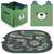 Organizator si covoras 2 in 1 pentru copii DacEnergy©, fabricat din material durabil, mare si incapator, cu velcro puternic, pliabil, 33 x 39 x 32 cm, verde - 2- Roveli