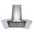 Hota insula, din otel inoxidabil si sticla, 4Led-uri, 500 mc/h, 120 W, 90 cm, 3trepte de viteza, gri - 2- Roveli
