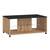 Masuta de living DacEnergy©, material PAL melaminat, polita din sticla transparenta, doua rafturi, dreptunghiulara, stejar artisan si carbune, 101 x 60 x 45 cm, 1C - 3- Roveli