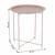 Masuta de cafea DacEnergy©, realizata din metal, design rustic, forma rotunda, 47 x 47 x 50.2, finisaj roz nude - 5- Roveli