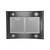 Hota insula, din otel inoxidabil si sticla, 4Led-uri, 500 mc/h, 120 W, 90 cm, 3trepte de viteza, gri - 4- Roveli