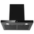 Hota decorativa Turbionaire, din otel inoxidabi, 1 motor, 122 W, 3 viteze, functie Boost, display digital, latime 60 cm, filtru de grasimi in 5 straturi, neagra - - Roveli