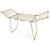 Uscator de rufe DacEnergy©, constructie metalica, cu 2 brate, pliabil, solid, picioare antiderapante, suprafata mare de uscare 19 m, auriu - - Roveli