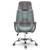 Scaun de birou DacEnergy©, tapiterie micro-plasa, cotiere din plastic, reglarea inaltimii si tetiera, roti duble, cauciucate, forma ergonomica, albastru deschis - 11- Roveli