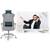 Scaun de birou DacEnergy, din piele ecologica matlasata, baza metalica, 2 perne, inaltime reglabila, functia de balansare SoftSwing, ergonomic, negru si rosu - 12- Roveli