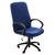 Scaun birou directorial DacEnergy©, rotativ, reglabil pe inaltime, dimensiuni 118x64x69cm, structura polipropilena, tapiterie din stofa, culoare albastru inchis - - Roveli