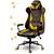 Scaun gaming DacEnergy, design modern, ergonomic, cotiere rezistente, perna lombara conturata, roti cauciucate, inaltimea si spatarul reglabil, 123x64,5 cm, negru si galben - 4- Roveli
