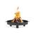​Semineu exterior, otel brut, rotund, lucrat manual, 70 x 20 cm - - Roveli