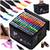 Set 168 markere duble DacEnergy©, cerneala cu alcool, cu varfuri de 2 mm si 7 mm, nuante intense, vii, multicolore - 4- Roveli