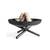 ​Semineu exterior, otel brut, rotund, lucrat manual, 60 x 36 cm - - Roveli