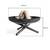 ​Semineu exterior, otel brut, rotund, lucrat manual, 60 x 36 cm - 4- Roveli