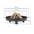 Semineu exterior, otel brut, rotund, lucrat manual, 80 x 20 cm - 5- Roveli