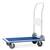 Carucior platforma transport marfa, constructie solida, din otel, capacitate de incarcare pana la 150 kg, 2 roti pivotante, 72 x 83 x 43 cm, alb si albastru - 11- Roveli