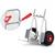 Carucior transport marfa, cadru din otel galvanizat, platforma inferioara durabila, 2 roti gonflabile cu supape, reglare convenabila a inaltimii 75-108 cm, capacitate de incarcare pana la 150 kg, argintiu. - 11- Roveli