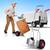 Carucior transport marfa, cadru din otel galvanizat, platforma inferioara durabila, 2 roti gonflabile cu supape, reglare convenabila a inaltimii 75-108 cm, capacitate de incarcare pana la 150 kg, argintiu. - 12- Roveli