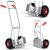 Carucior transport marfa, cadru din otel galvanizat, platforma inferioara durabila, 2 roti gonflabile cu supape, reglare convenabila a inaltimii 75-108 cm, capacitate de incarcare pana la 150 kg, argintiu. - 3- Roveli