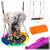 ​Leagan cuib , cadru otel, poliester Oxford 600D, forma rotunda, cu perna confortabila, greutate maxima 150 kg, 110 cm, multicolor - 2- Roveli