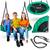 ​Leagan cuib , cadru otel, 100 % poliester, scaun confortabil, forma rotunda, franghii puternice, 110 cm, verde si negru - 3- Roveli