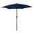Umbrela de gradina pliabila, material durabil, poliester 160 g/m2, reglabila, 6 segmente, diametru 300 cm, bleumarin - - Roveli