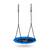Leagan cuib, cadru otel, 100 % poliester, scaun confortabil, forma rotunda, franghii puternice, 100 cm, albastru - - Roveli