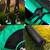Leagan cuib, cadru otel, 100 % poliester, scaun confortabil, forma rotunda, franghii puternice, 100 cm, verde - 5- Roveli