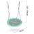 Leagan cuib, cadru otel, 100 % poliester, scaun confortabil, forma rotunda, franghii puternice, 100 cm, verde - 9- Roveli