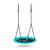 Leagan cuib, cadru otel, 100 % poliester, scaun confortabil, forma rotunda, franghii puternice, 100 cm, albastru deschis - - Roveli