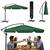 Umbrela de gradina, realizata din poliester 180 g/m2, pliabila, reglarea unghiului de inclinare si a inaltimii, diametru 350 cm, cu husa, verde - 2- Roveli